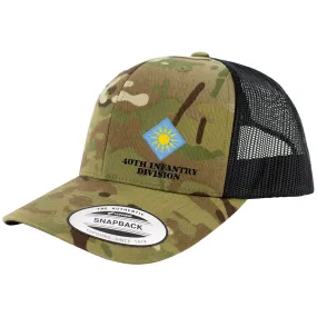 40th Infantry Division Snapback Trucker Cap - Multicam