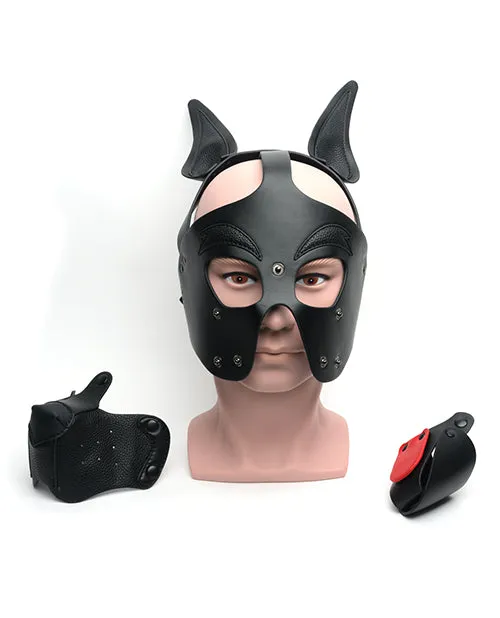 665 Playful Pup Hood - O/S Black