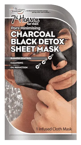 7th Heaven Charcoal Black Detox Sheet Mask