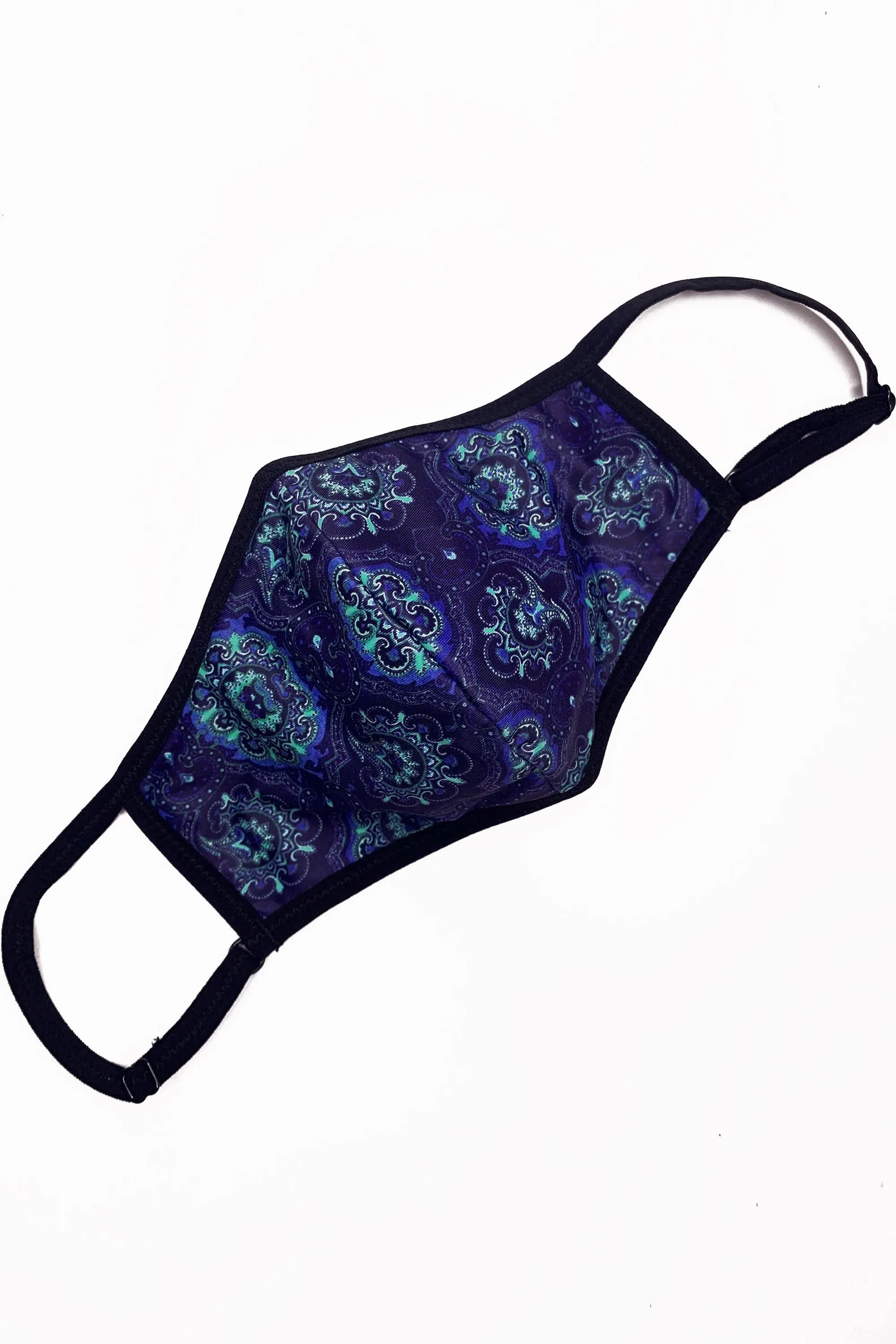 Blue Paisley Face Mask