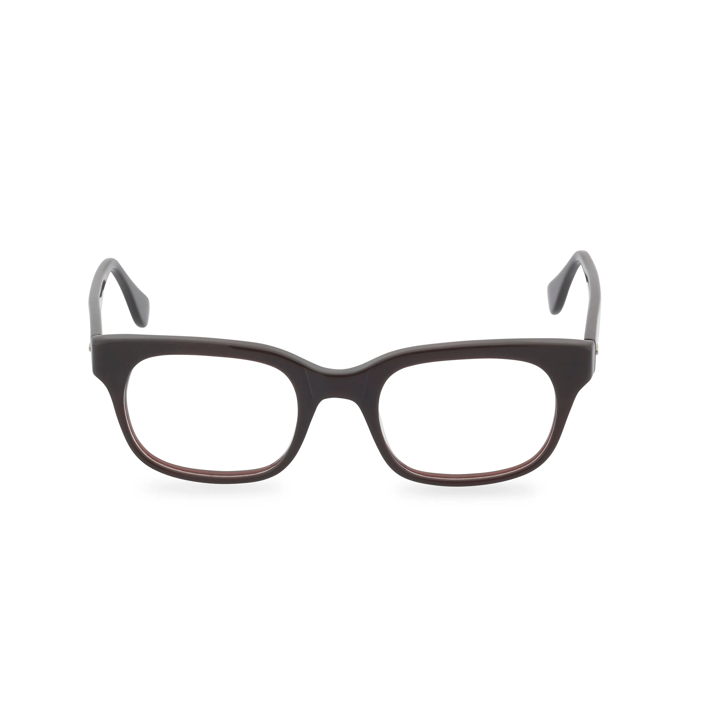 Caine Rectangular Glasses - Dark Brown