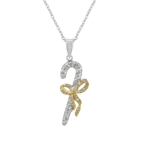 Candy Cane Cubic Zirconia Pendant