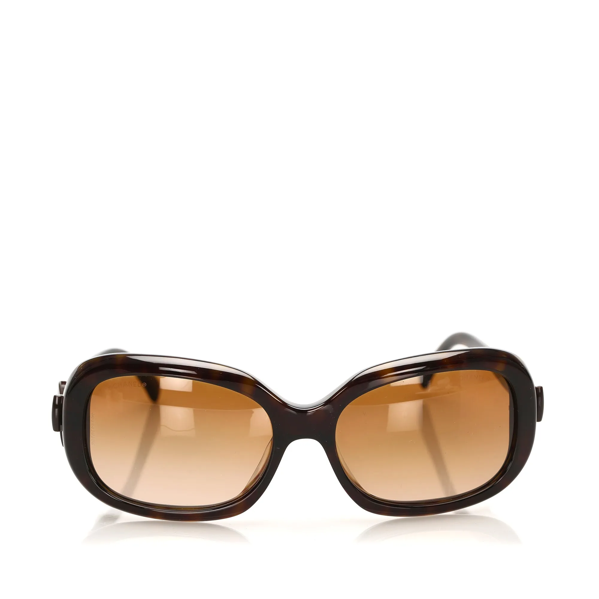 Chanel Round Tinted Sunglasses Brown