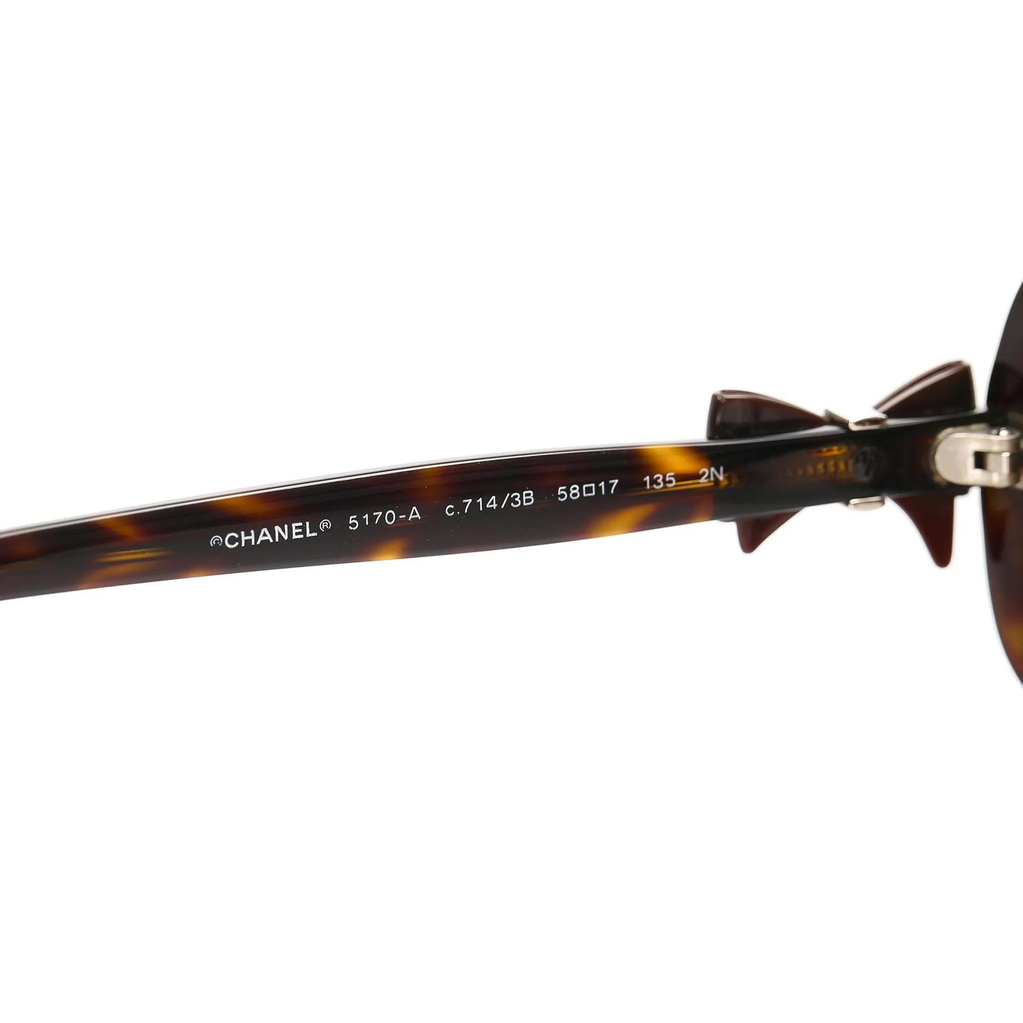 Chanel Round Tinted Sunglasses Brown