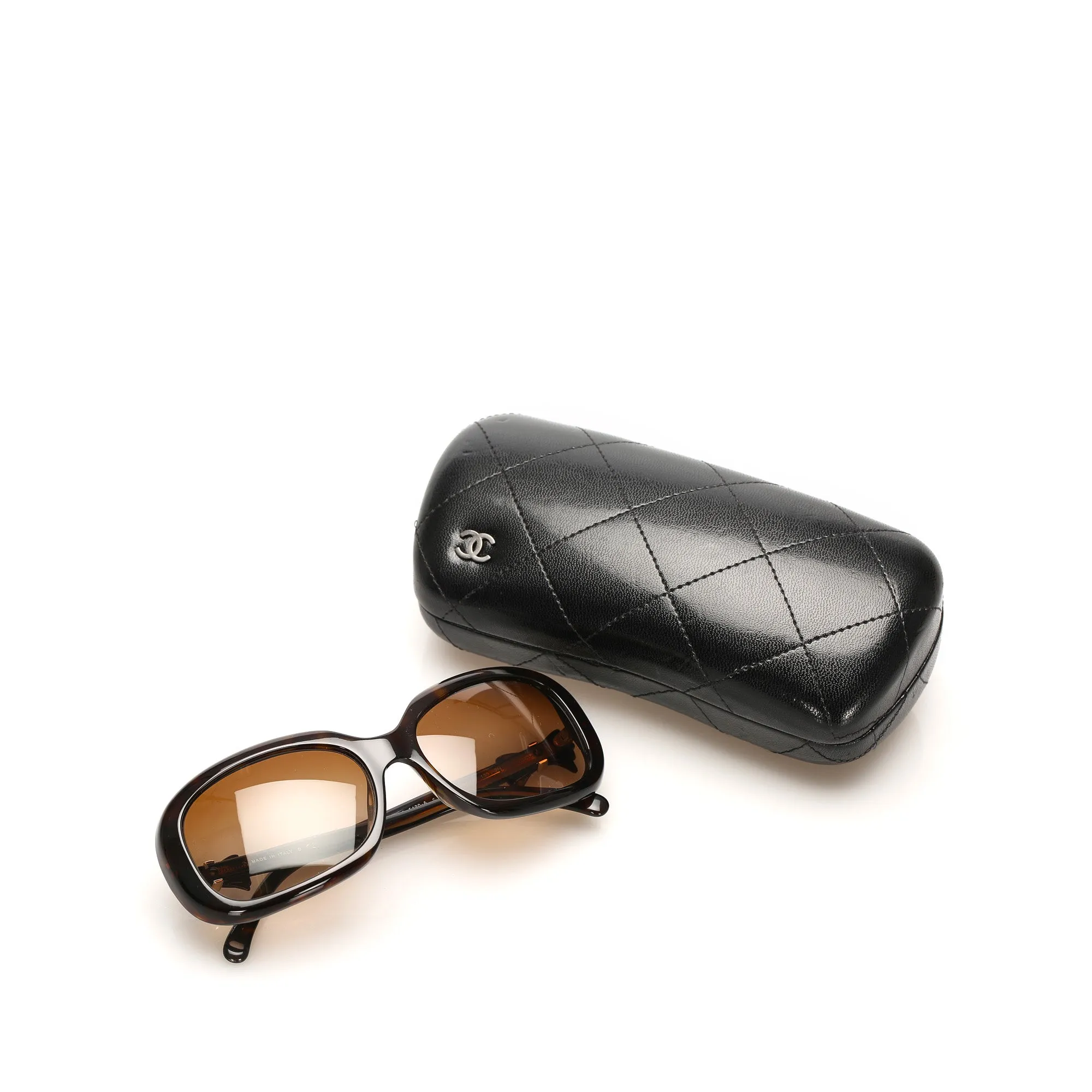 Chanel Round Tinted Sunglasses Brown