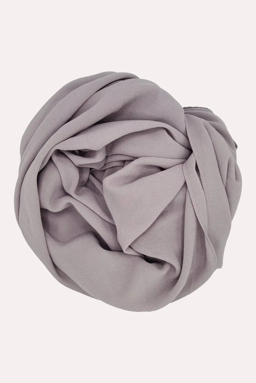 Classic Chiffon Hijab - Falcon Gray