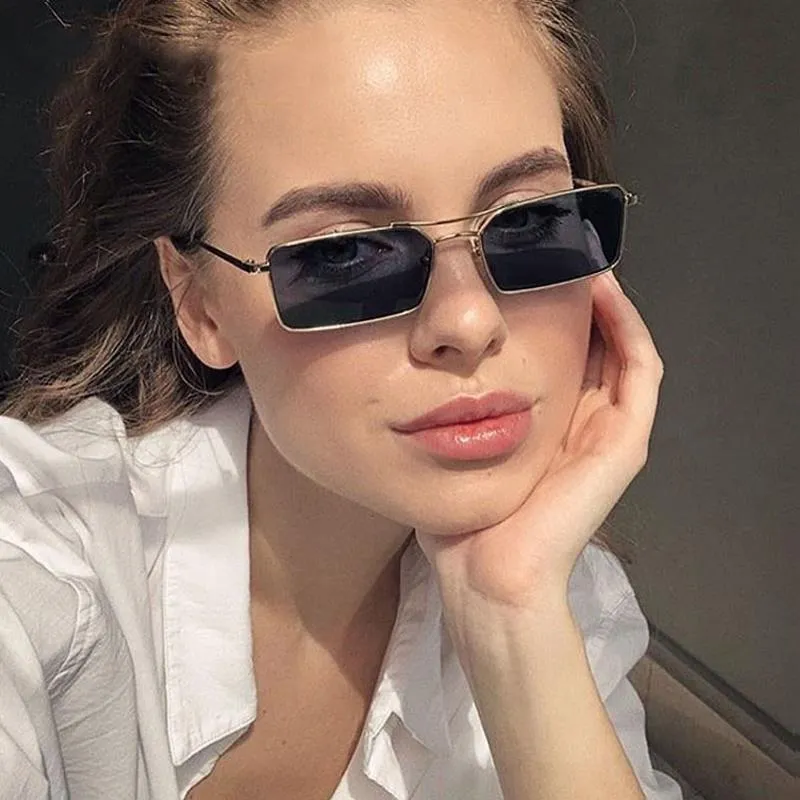 Classic Retro Sunglasses for Women Rectangle Sunglasses