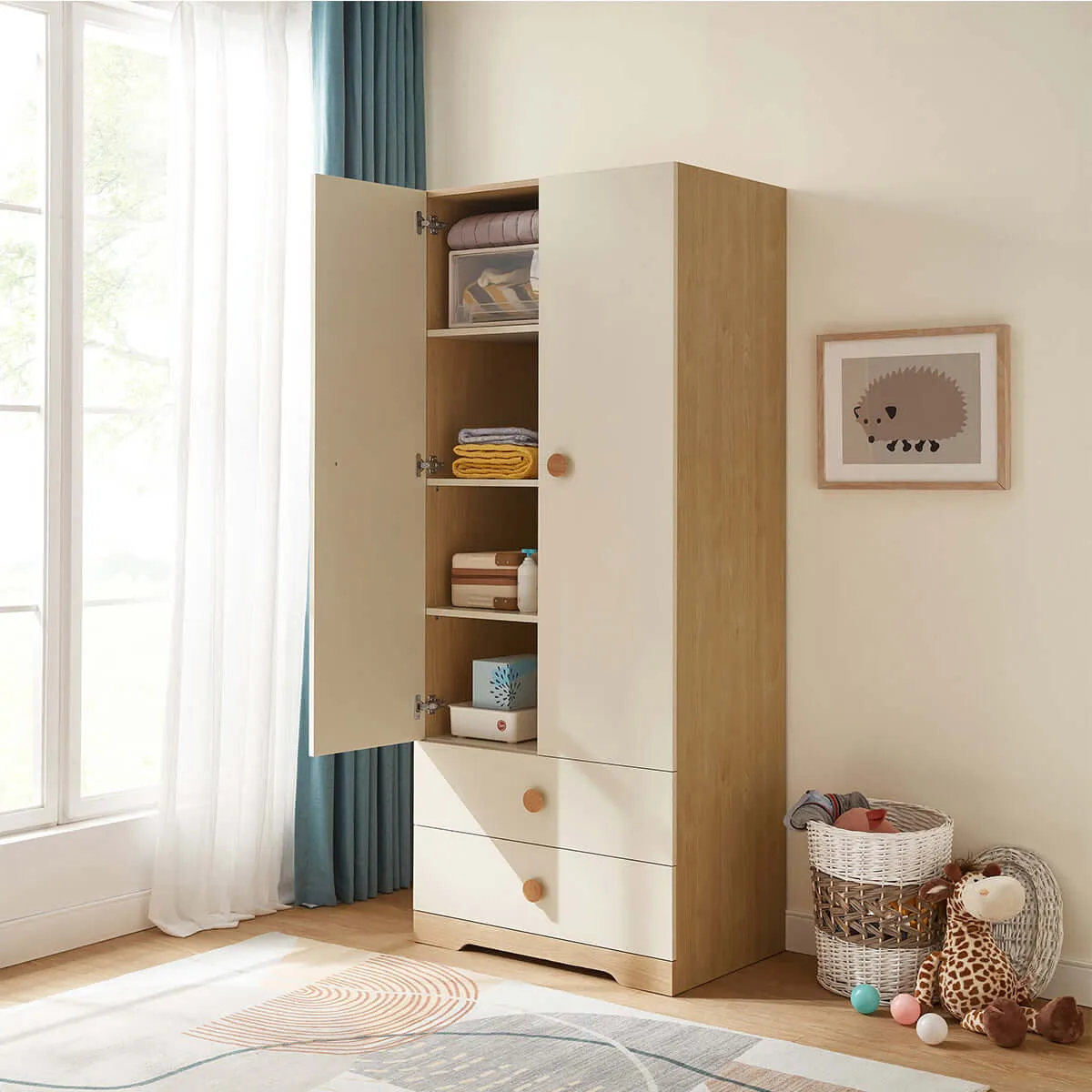 Contemporary Double Door Kids Wardrobe