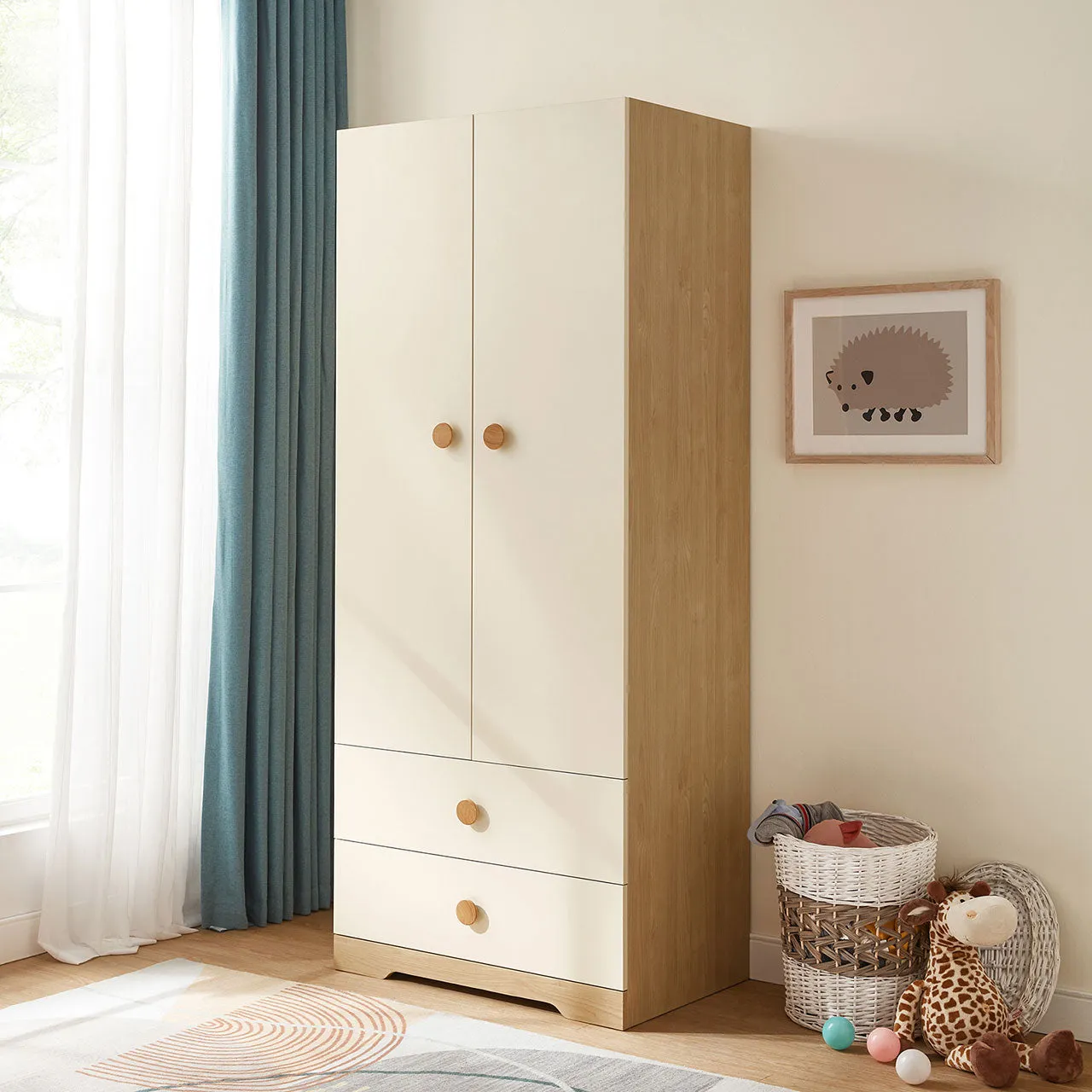 Contemporary Double Door Kids Wardrobe