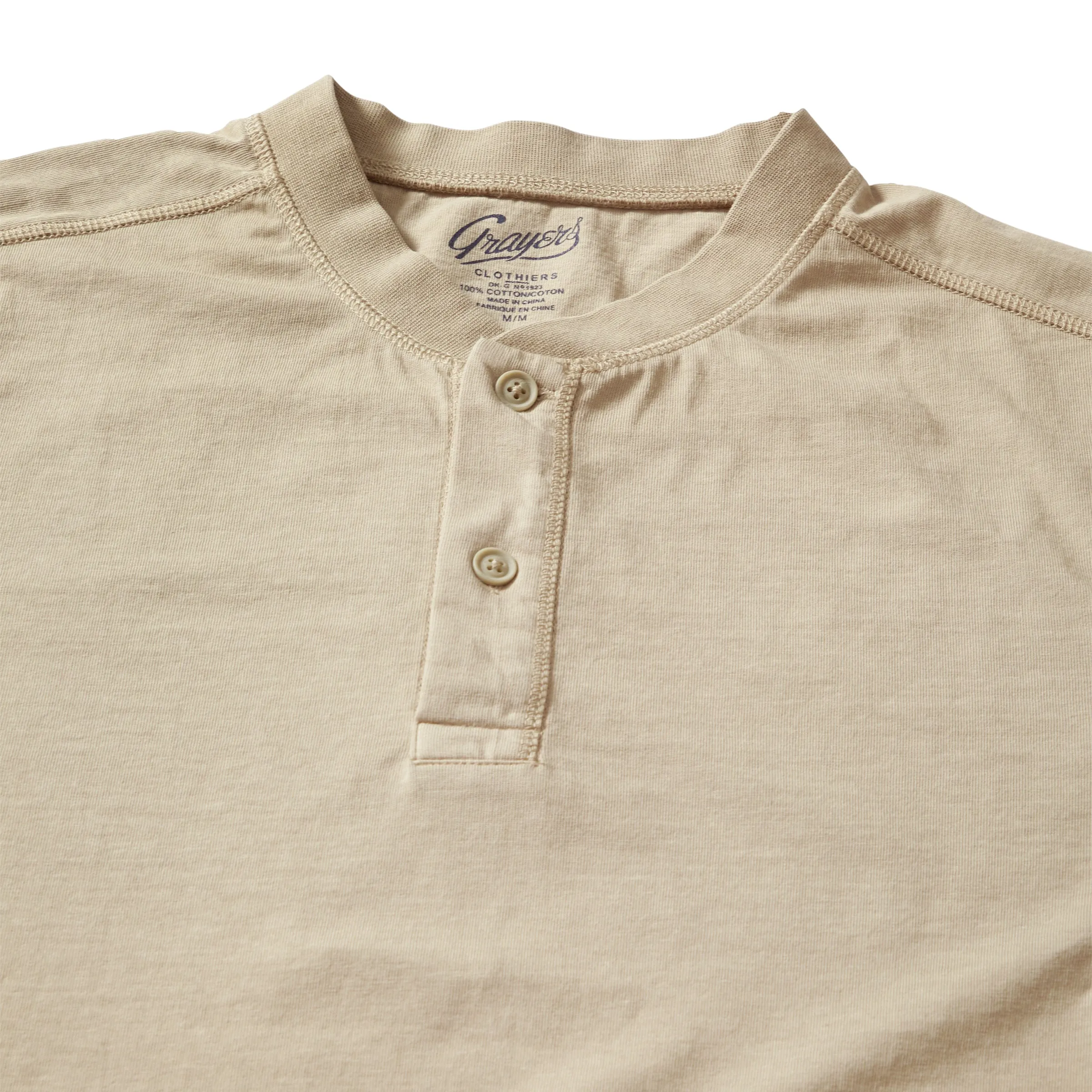 Cooper Short Sleeve Henley - Dried Herb