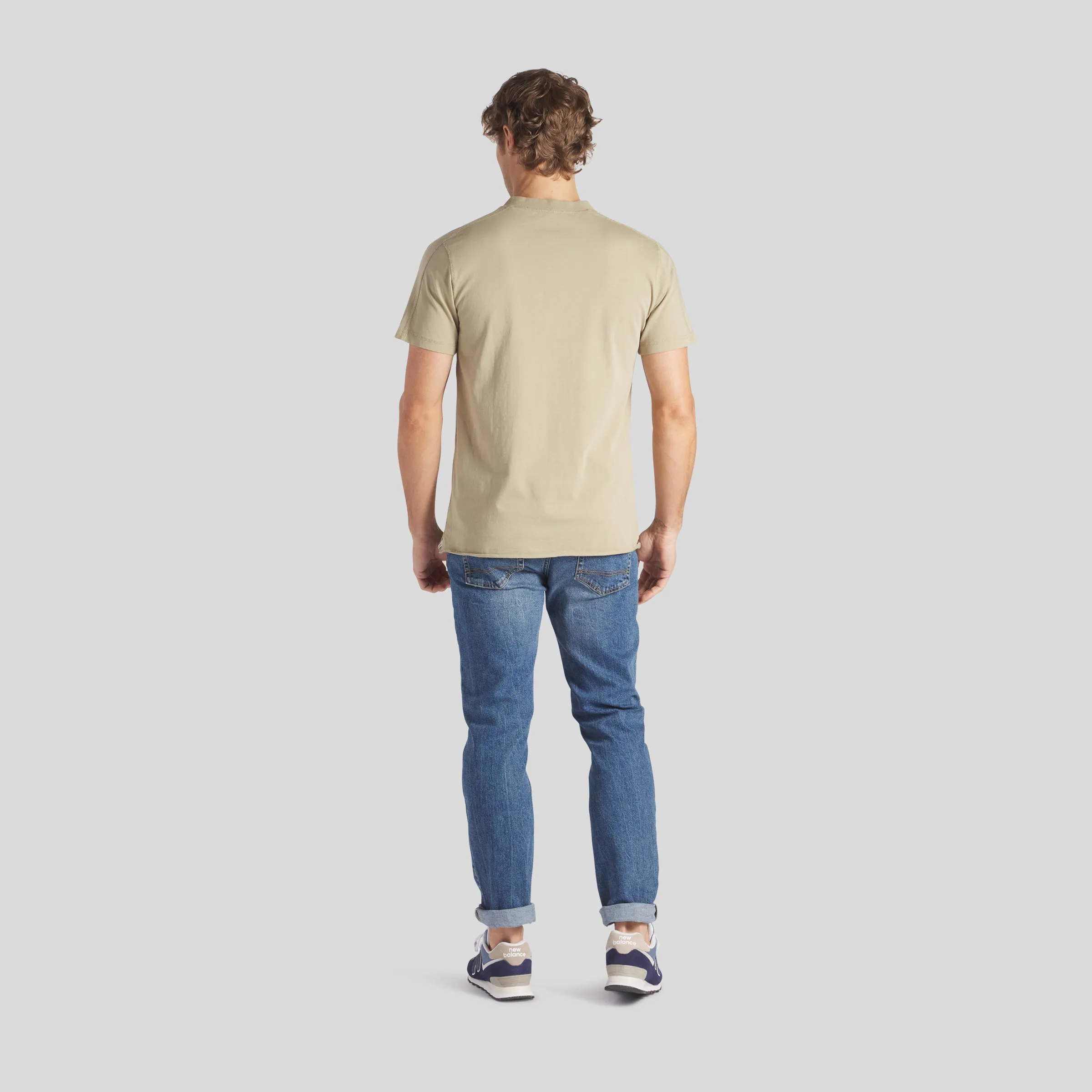 Cooper Short Sleeve Henley - Dried Herb