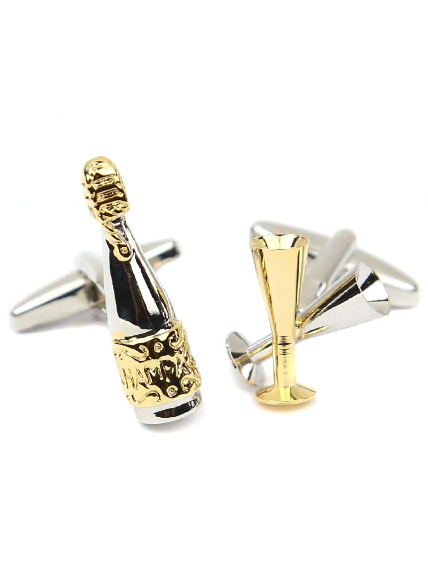 DÉCLIC Champagne & Glasses Cufflink