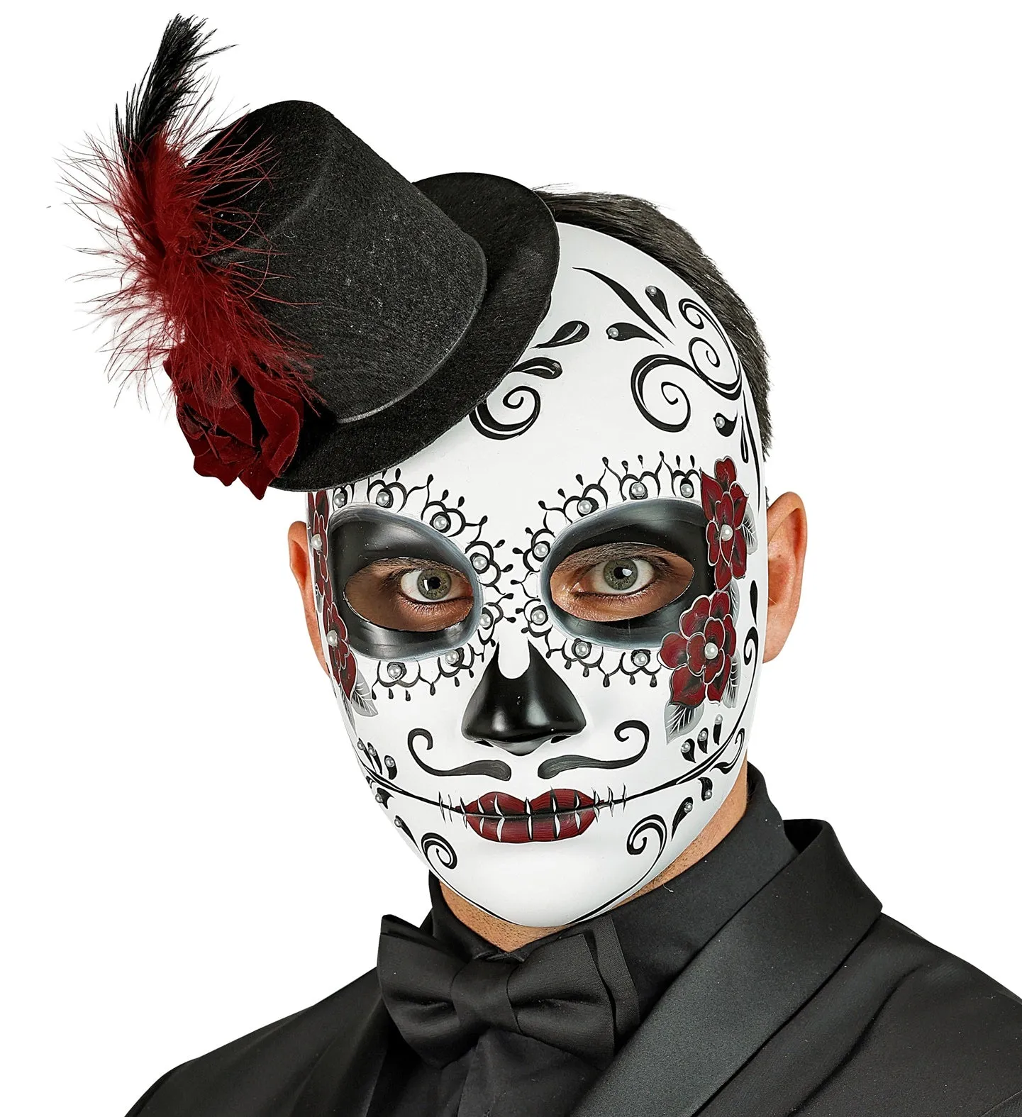 Dia de los Muertos Mask with Hat