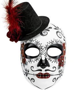 Dia de los Muertos Mask with Hat