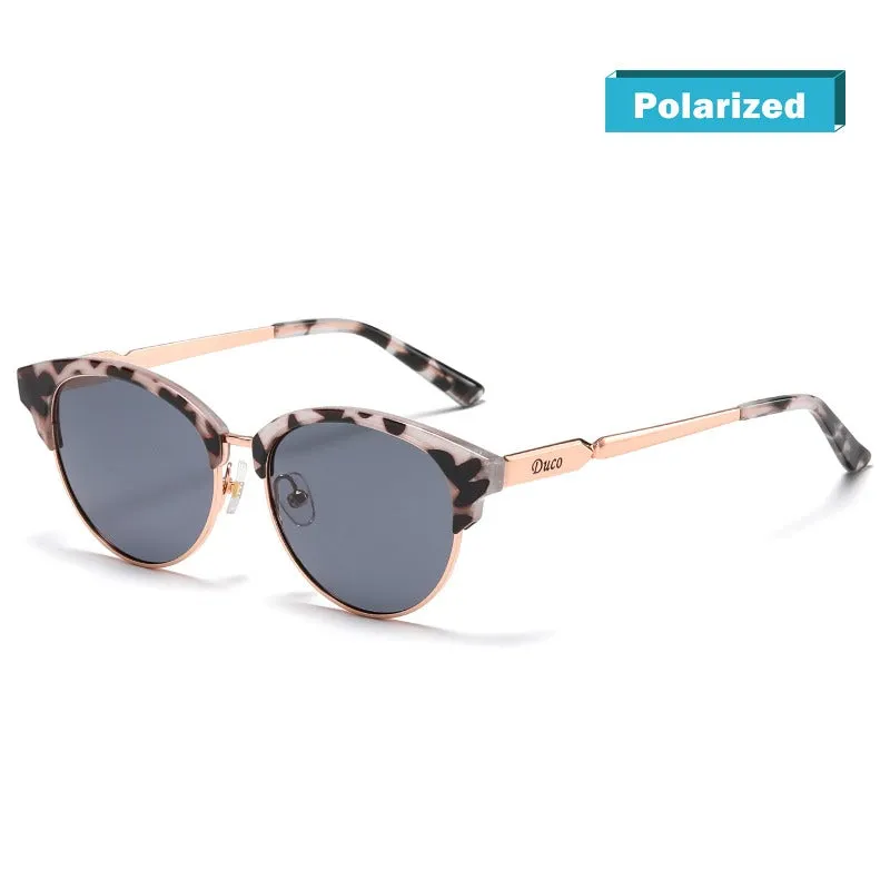 DUCO Retro Sunglasses Vintage Polarized Mirrored Trendy Designer Shades 1221