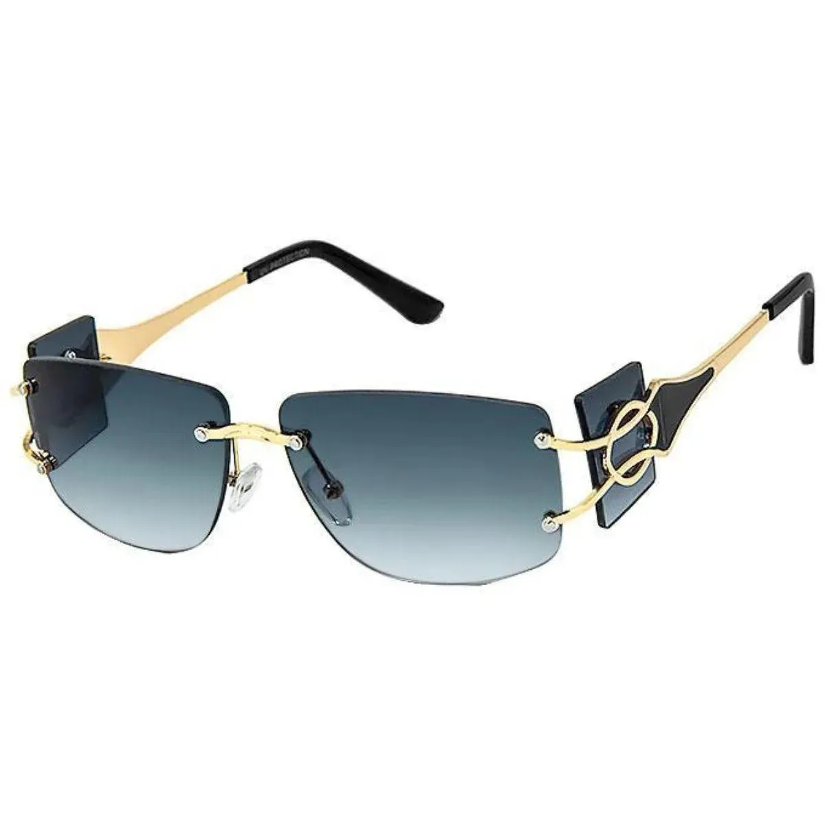 Get Chic with Trendy Black Rimless Sunglasses for Women - Buy Now