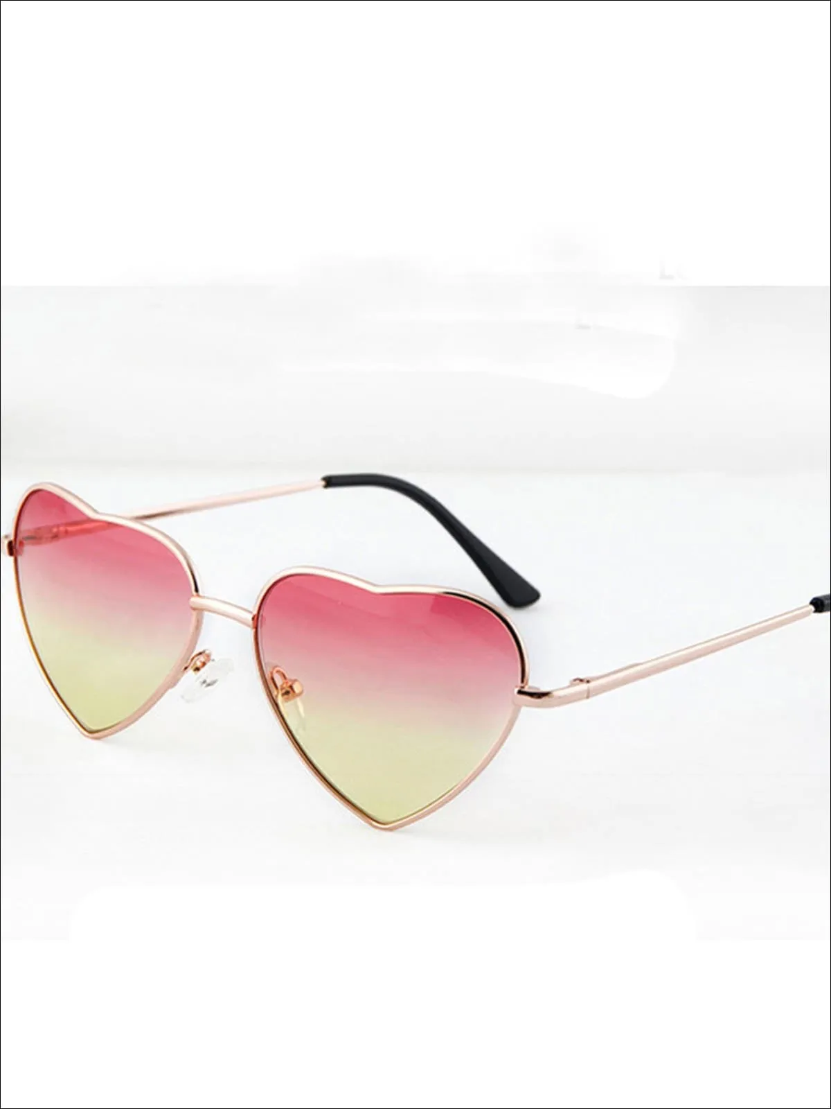 Girls Metallic Heart Sunglasses