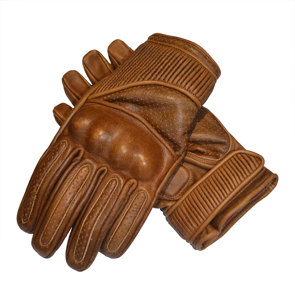 Goldtop England - Silk Lined Viceroy Gloves - Brown