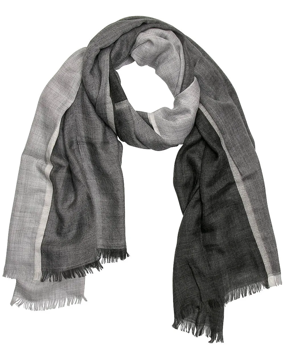 Grey Colorblock Scarf