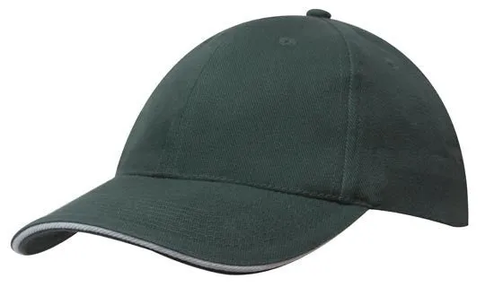 Headwear Brushed Heavy Cotton With Sandwich Trim (4210)