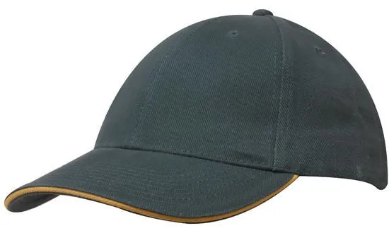 Headwear Brushed Heavy Cotton With Sandwich Trim (4210)