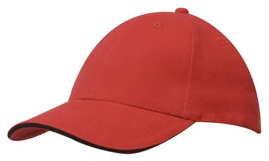 Headwear Brushed Heavy Cotton With Sandwich Trim (4210)