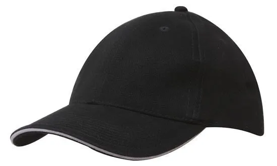 Headwear Brushed Heavy Cotton With Sandwich Trim (4210)