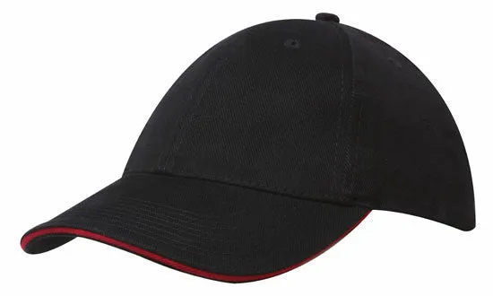 Headwear Brushed Heavy Cotton With Sandwich Trim (4210)