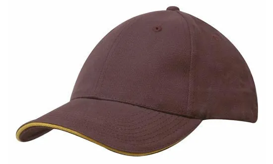 Headwear Brushed Heavy Cotton With Sandwich Trim (4210)