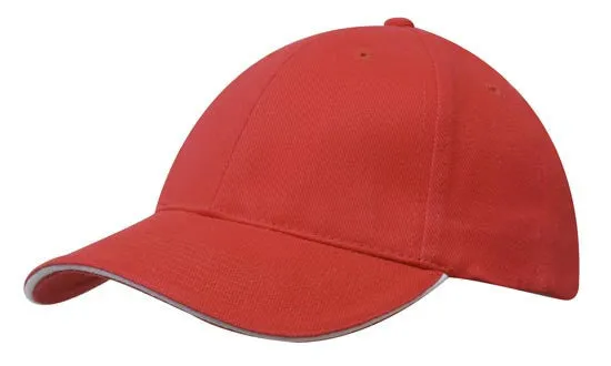 Headwear Brushed Heavy Cotton With Sandwich Trim (4210)