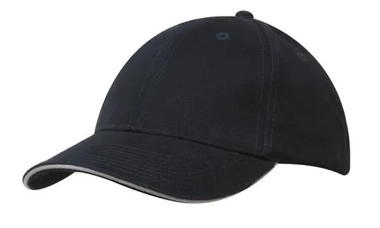 Headwear Brushed Heavy Cotton With Sandwich Trim (4210)