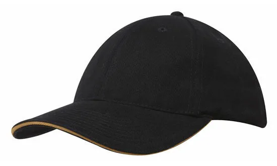 Headwear Brushed Heavy Cotton With Sandwich Trim (4210)