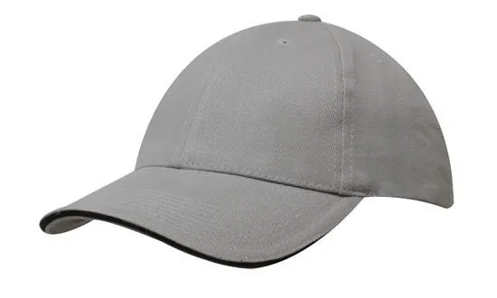 Headwear Brushed Heavy Cotton With Sandwich Trim (4210)