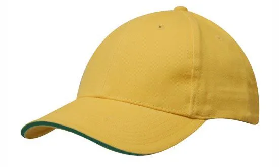 Headwear Brushed Heavy Cotton With Sandwich Trim (4210)