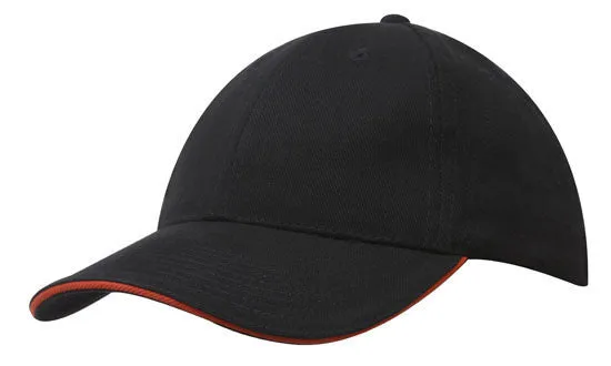 Headwear Brushed Heavy Cotton With Sandwich Trim (4210)