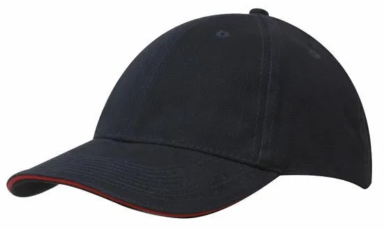 Headwear Brushed Heavy Cotton With Sandwich Trim (4210)