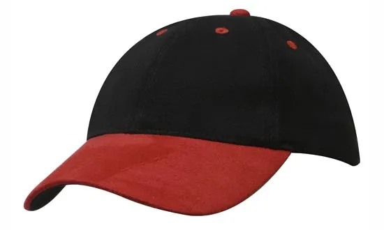 Headwear Brushed Heavy Cotton With Suede Peak Cap (4200)