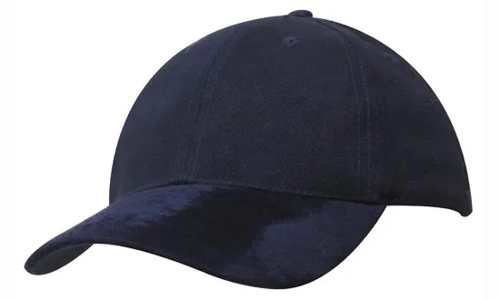 Headwear Brushed Heavy Cotton With Suede Peak Cap (4200)