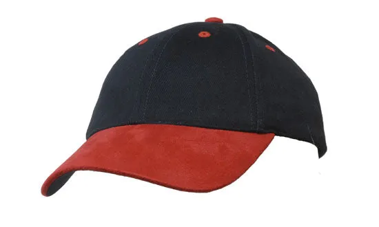 Headwear Brushed Heavy Cotton With Suede Peak Cap (4200)