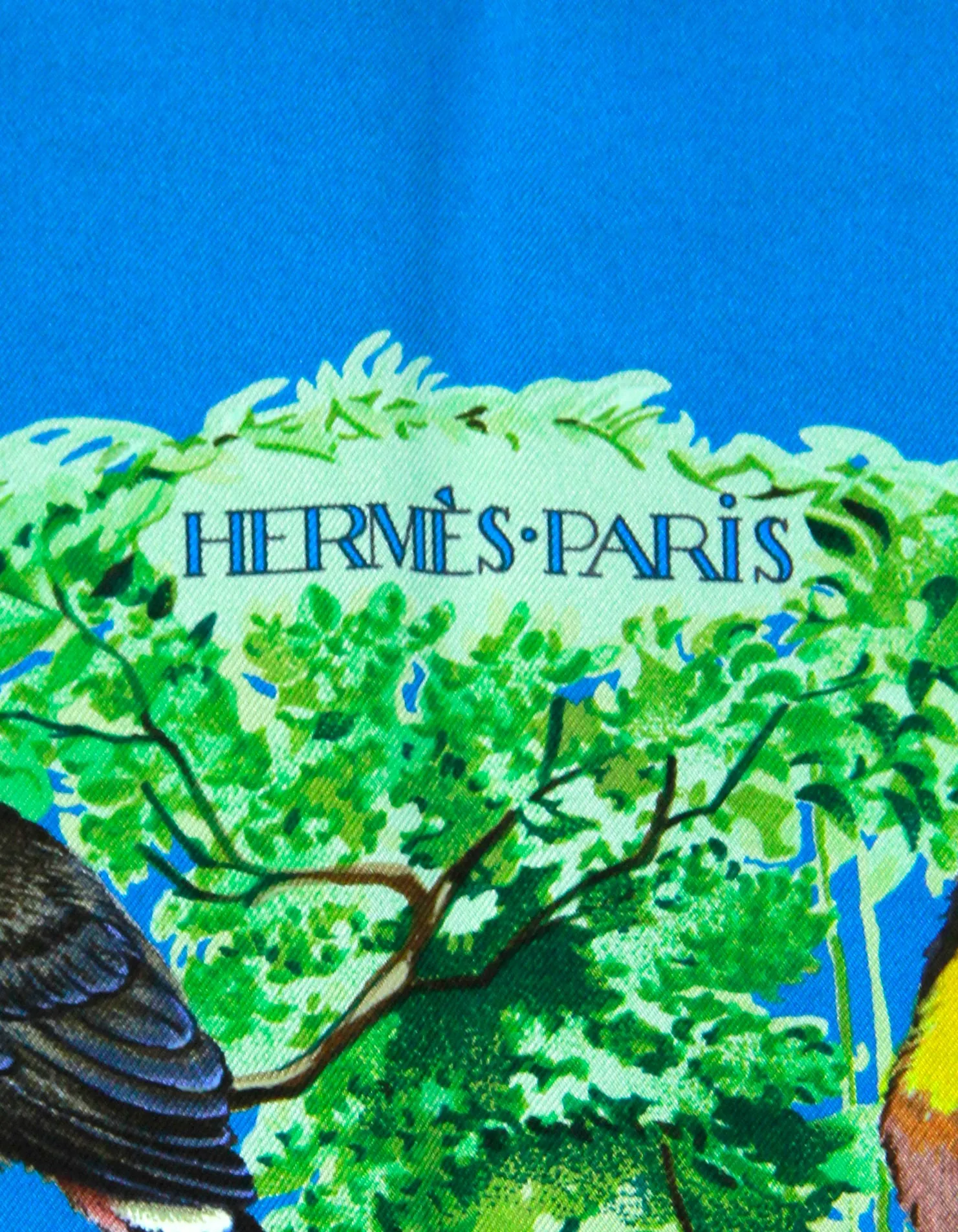 Hermes NEW Blue Equateur 90cm Silk Wash Scarf