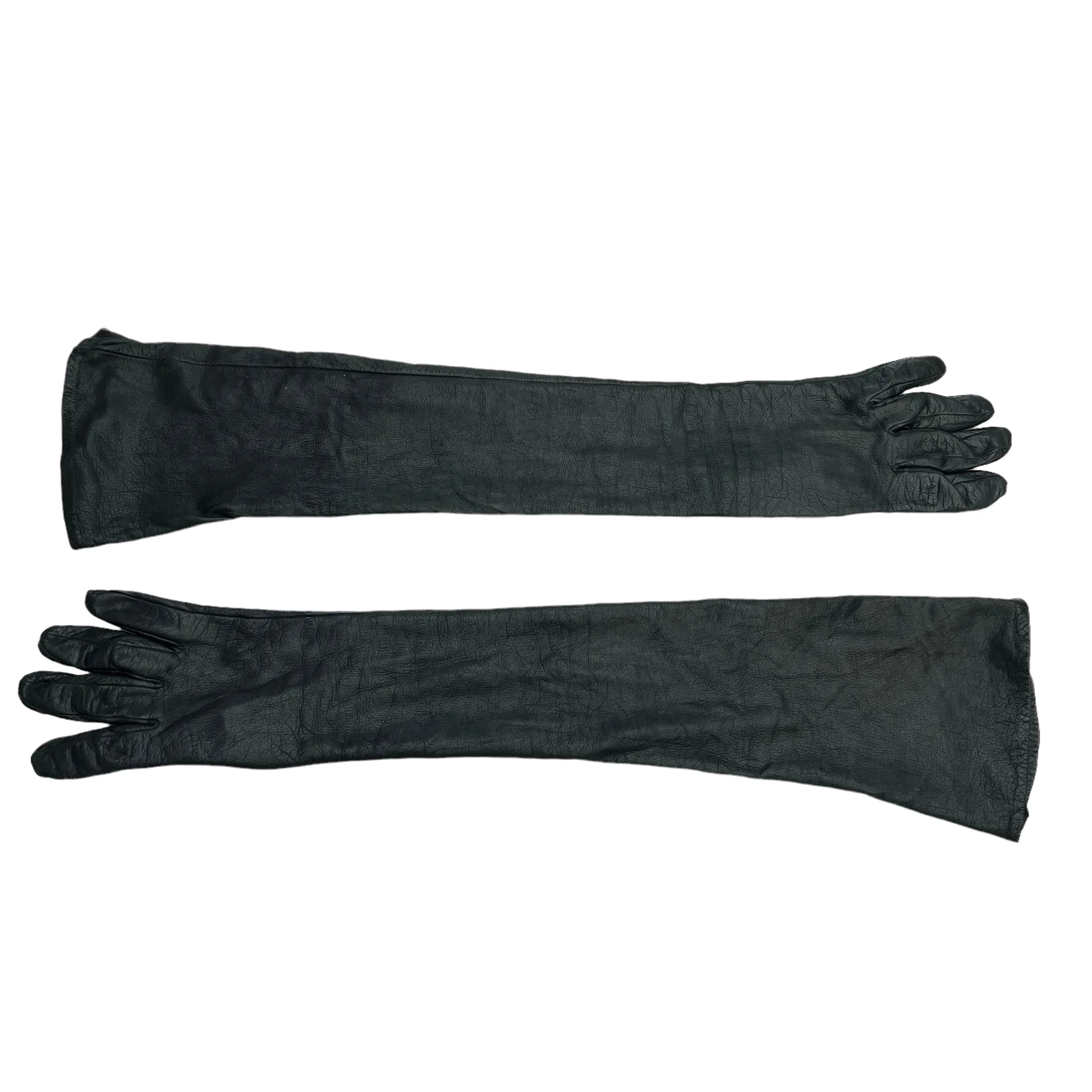 Long Leather Gloves - 7