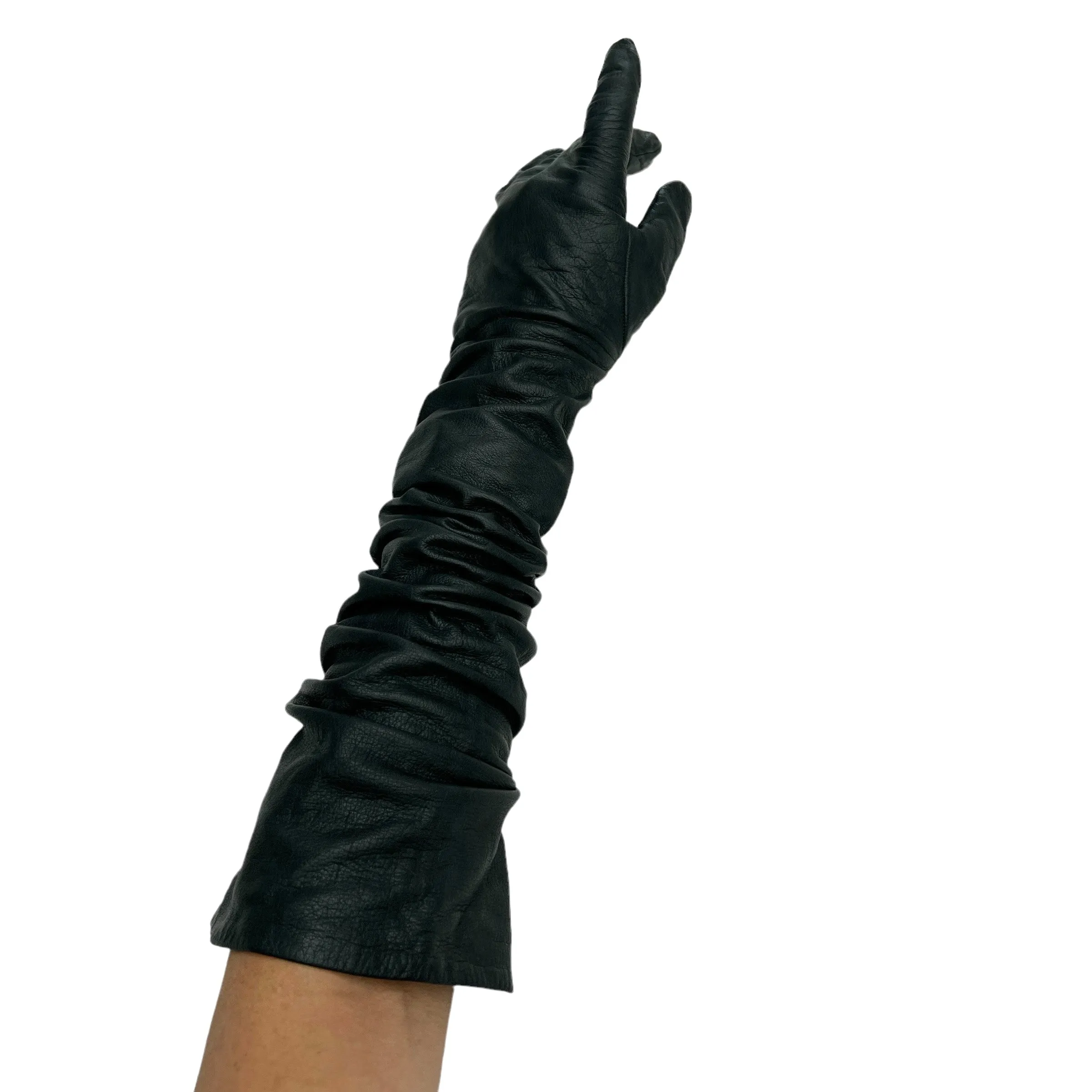 Long Leather Gloves - 7