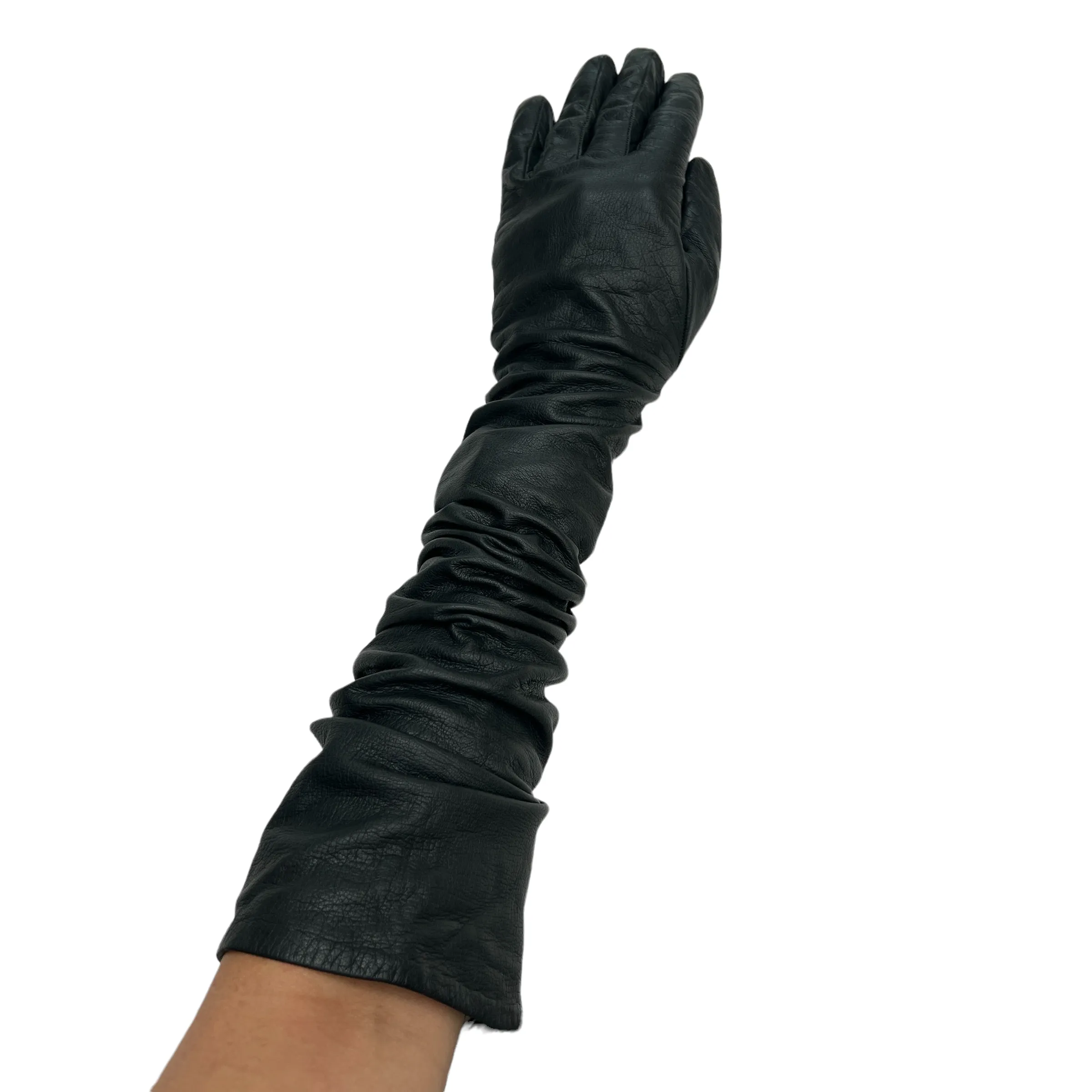 Long Leather Gloves - 7