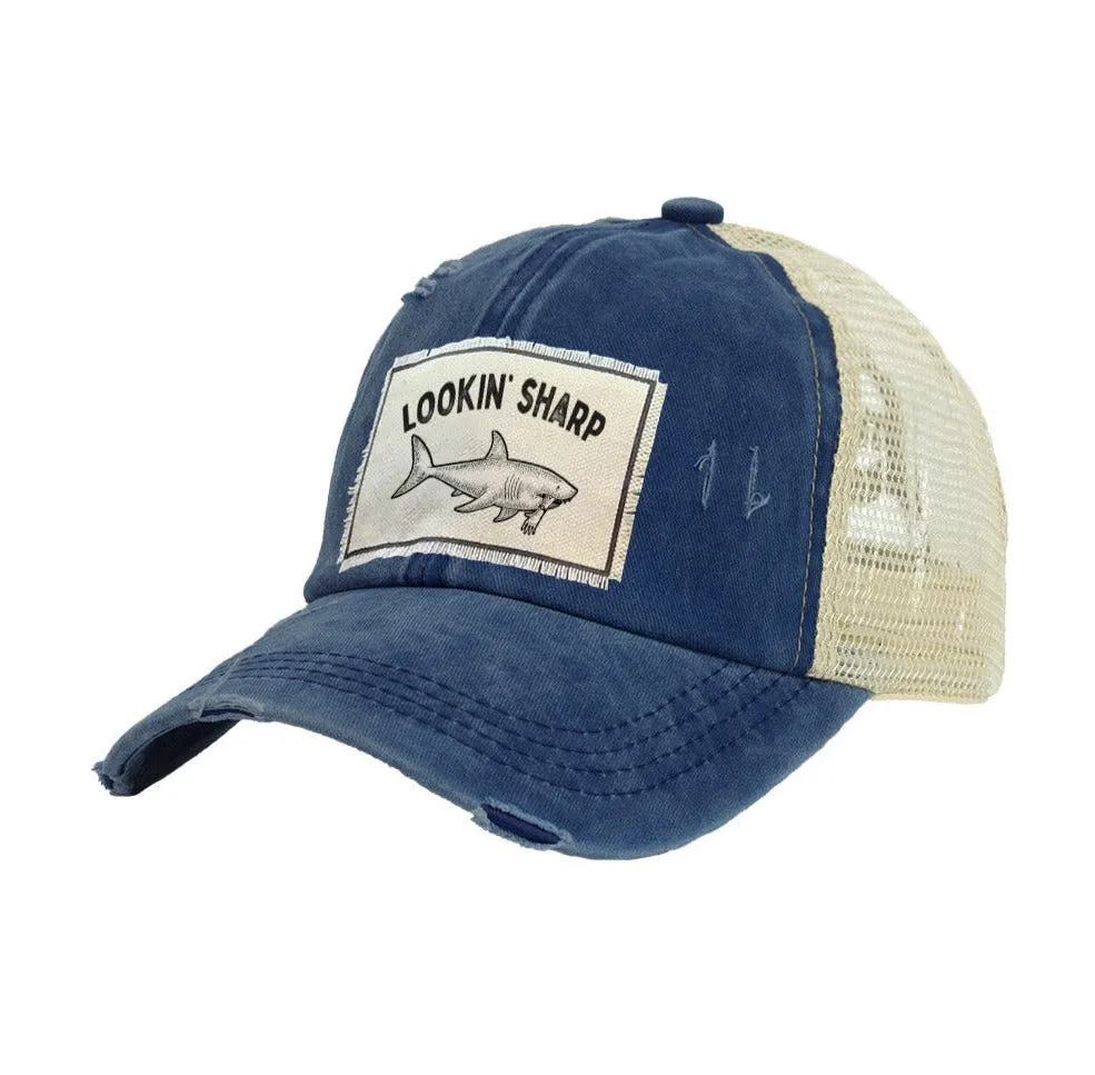 Lookin Sharp - Vintage Distressed Trucker Adult Hat