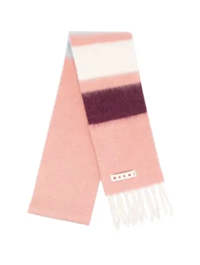 Marni Pink Stripe Alpaca Scarf