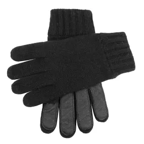 Men's Knitted Gloves with Suede Palm Patch