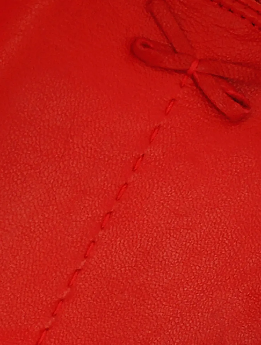 Milano Red Leather Gloves