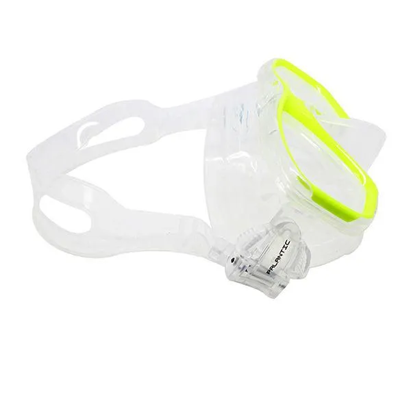 Palantic M36 Solid Neon Yellow/Clear Silicone RX Nearsighted Lenses Dive/Snorkeling Mask