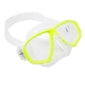 Palantic M36 Solid Neon Yellow/Clear Silicone RX Nearsighted Lenses Dive/Snorkeling Mask