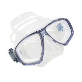 Palantic M36 Translucent Charcoal/Clear Silicone RX Nearsighted Lenses Dive/Snorkeling Mask